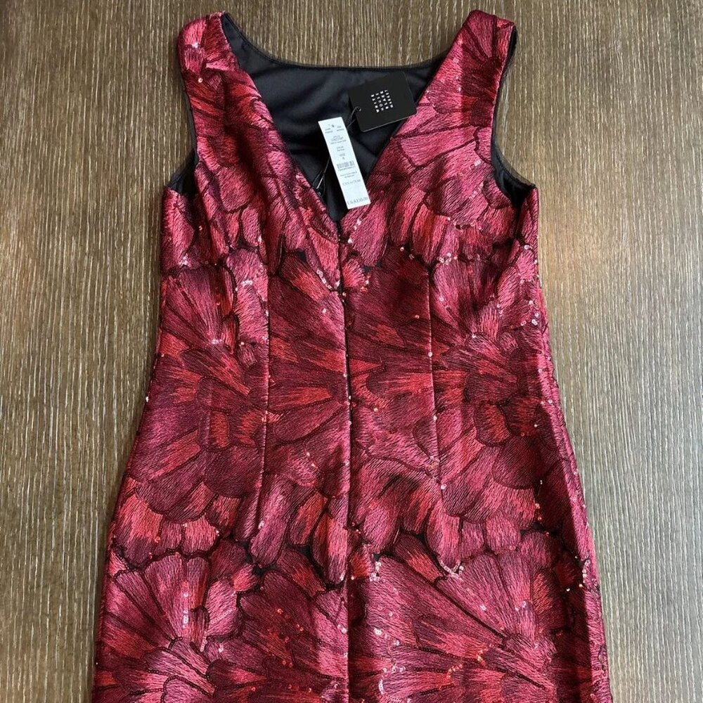 WHITE HOUSE BLACK MARKET GORGEOUS RED SEQUIN DRESS